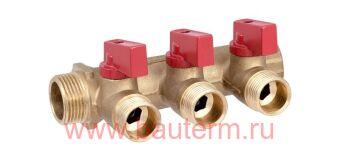 Коллектор с Кранами ProFactor г/ш 1" х 1/2"ш (4) (1/18)