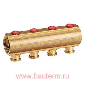 Коллектор с отсечными клапанами 1 1/4" x 18 /12 БАЗА 18 ММ GIACOMINI