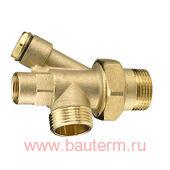 4-выводной соединитель с накидной гайкой 1/2" x 1" x 1" GIACOMINI