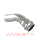 Фитинг из нержавеющей стали – пресс-угольник 45гр внутренний-наружный 22 х 22, VALTEC