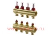 Коллектор FHF 4+4 с ротаметрами, Danfoss