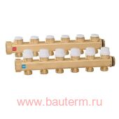 Коллектор (пара) 1" с терморегулирующим вентил.4х3/4 Caleffi