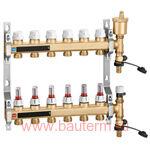 Коллектор в cборе 1" с т/р вентил. и расходомерами 5х3/4" Caleffi