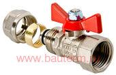 Кран шаровый под обжим внутренняя резьба 16х1/2" (бабочка), VALTEC
