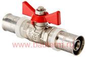 Кран шаровый под пресс 16мм (бабочка), VALTEC
