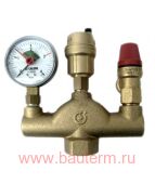 Группа безопасности котла 1" 3 Бар без теплоизоляции, CALEFFI