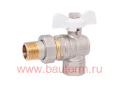 Кран шаровой угловой с полусгоном (с американкой) PF STANDARD г/ш/б 1/2" (10/80), ProFactor